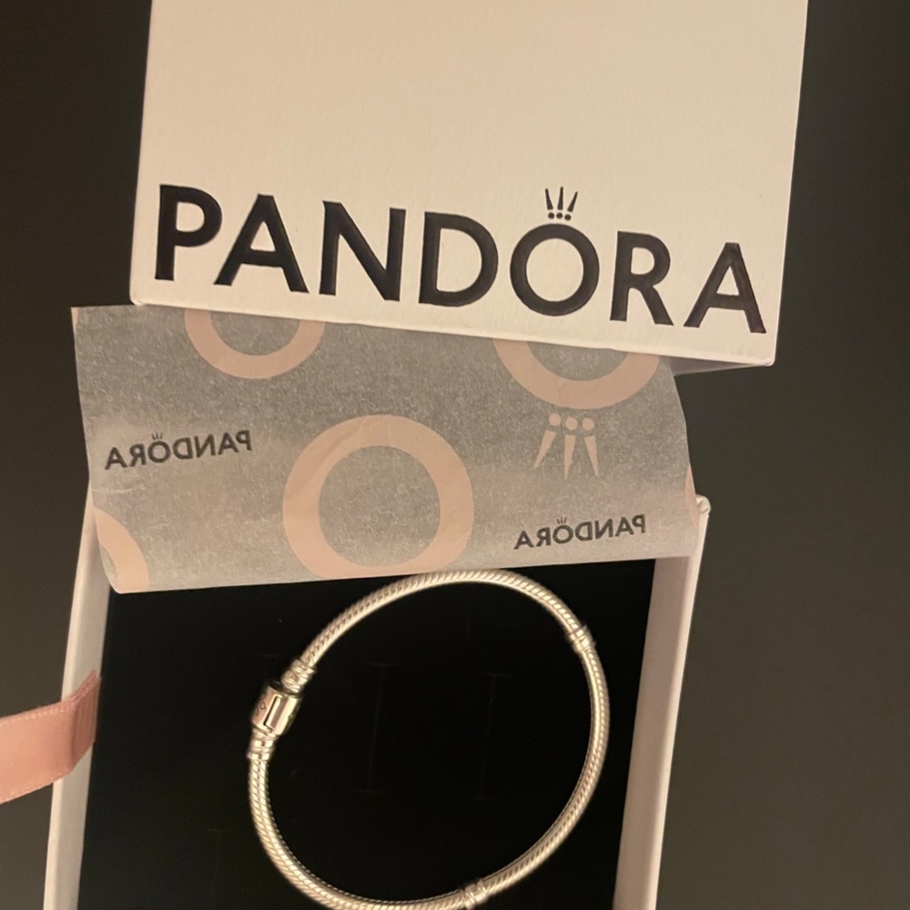 NWOT Pandora Moments Barrel Clasp Snake Chain Bracelet